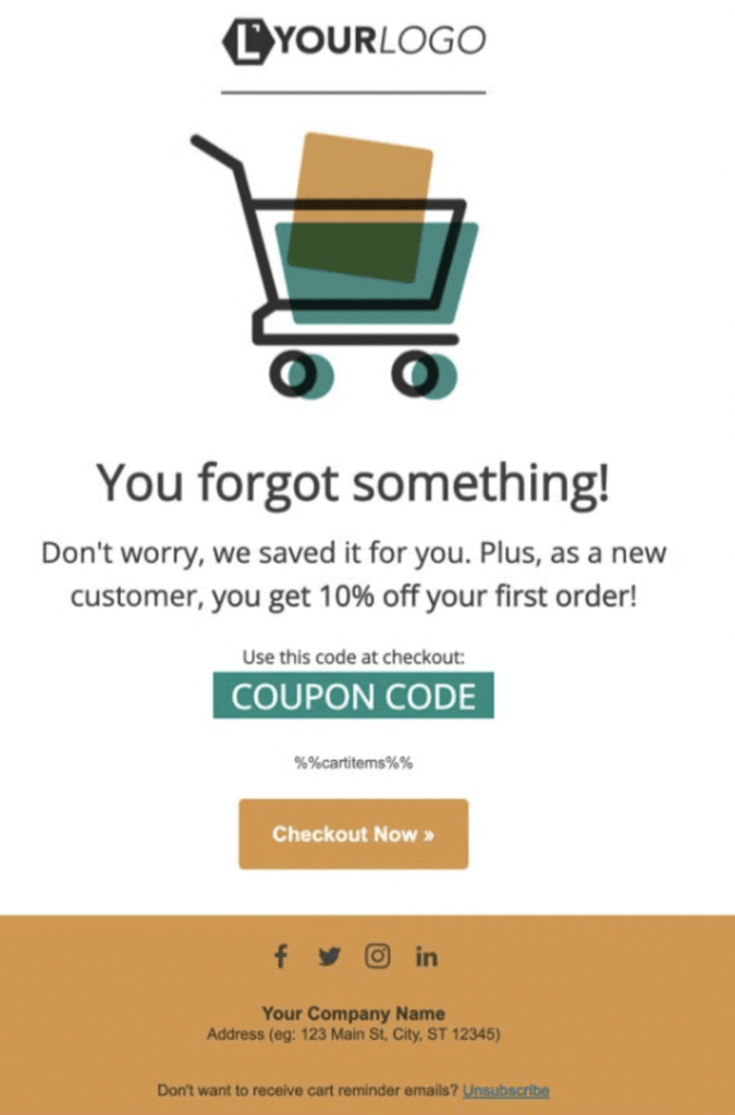 Abandoned email example