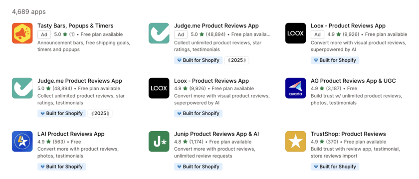 Review apps